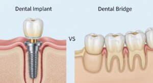 dental implants or a dental bridge