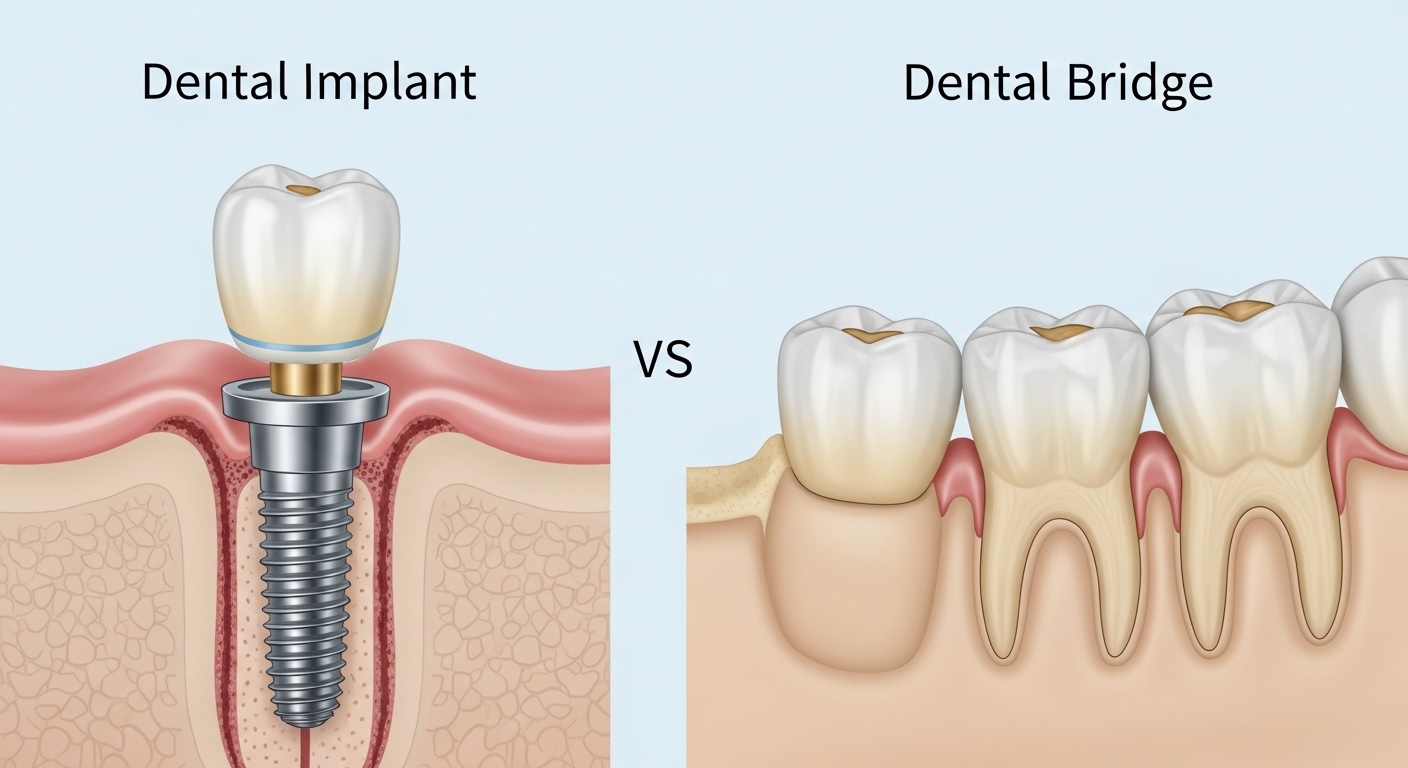 dental implants or a dental bridge